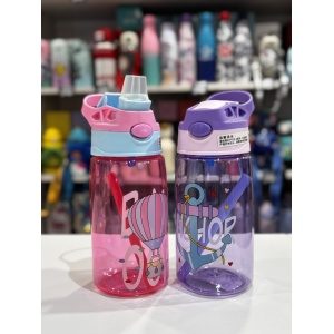 BOTELLA INFANTIL PLASTICO AUTOMATICA CON PICO SILICONA