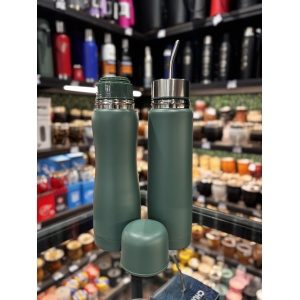TERMO ACERO 500ML ADAPTABLE A MATE LISTO (DOBLE TAPA)