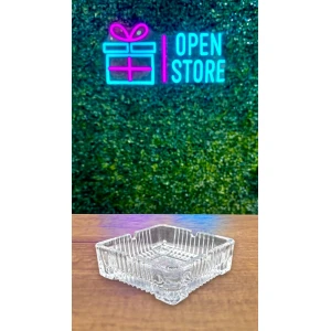 CENICERO CUADRADO DE VIDRIO