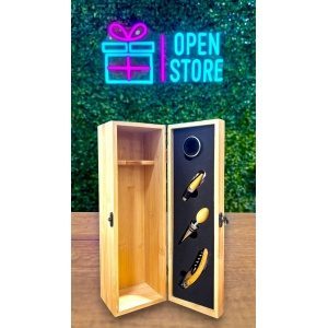 SET VINO CAJON PARA BOTELLA