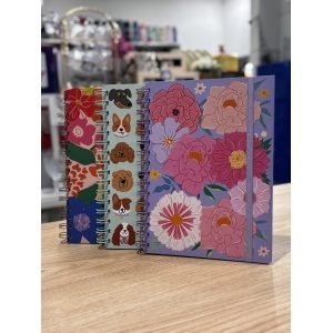 CUADERNO A5 ANILLADO C/ELASTICO PINK ELEPHANT