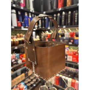 MATERA CANASTO CUERO PREMIUM MARRON CLARO