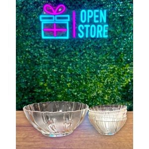 SET ENSALADERA + 4 COMPOTERAS VIDRIO GALAXY