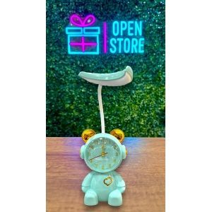LAMPARA INFANTIL OSITO CON RELOJ
