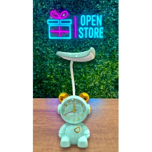 LAMPARA INFANTIL OSITO CON RELOJ