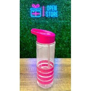 BOTELLA PLASTICO C/ PICO RING GLITTER