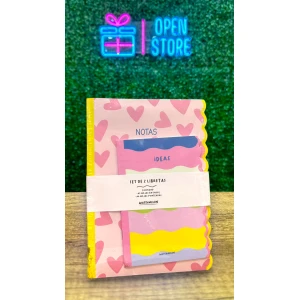 CUADERNOS LIBRETAS A5 Y A6 ONDAS PACK X2 WATERMELON
