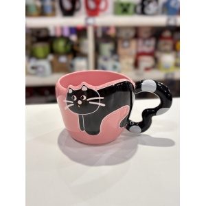 TAZA PREMIUM GATO ROSA
