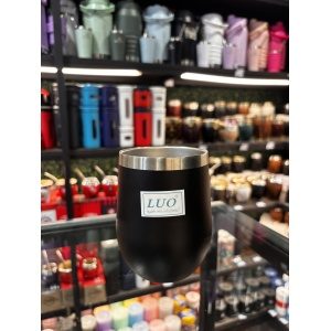 MATE ACERO TERMICO C/TAPA ACRILICO (NEGRO)