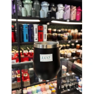 MATE ACERO TERMICO C/TAPA ACRILICO (NEGRO)