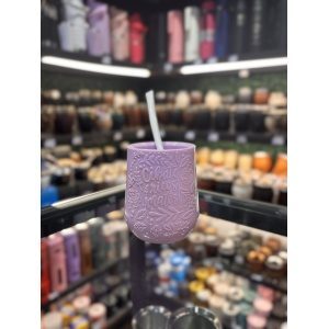 MATE PLASTICO FLORES 3D C/BOMBILLA