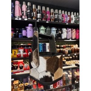 MATERA CANASTO CUERO PELO VAQUITA / PELOTA