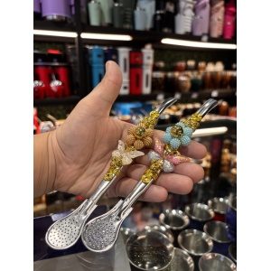 BOMBILLA LATON PICO DE LORO CON DECORACION