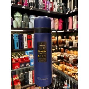 TERMO ACERO 1L MEDIA MANIJA TERMOLAR COLOR (AZUL / VERDE)