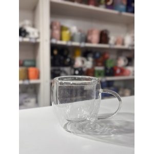 TAZA VIDRIO DOBLE 240ML