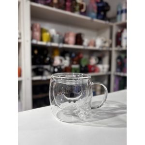 TAZA VIDRIO DOBLE OSITO 250ML