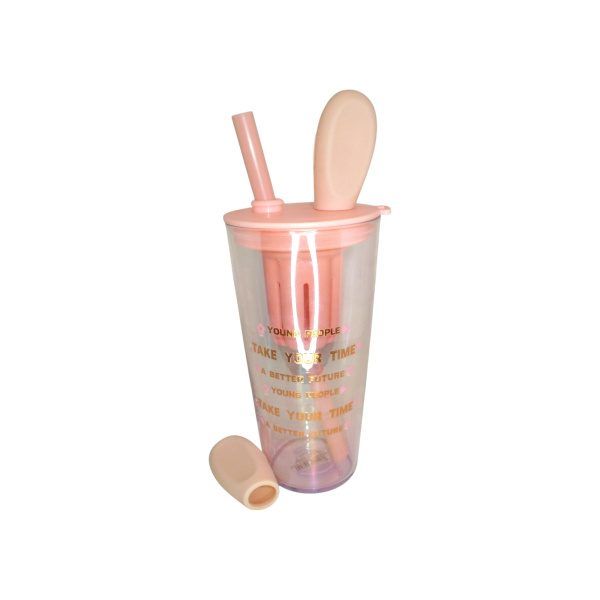 VASO VIDRIO CON SORBETE Y OREJAS DE CONEJO 800ML - Imagen 2