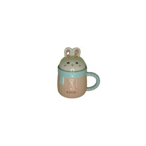 TAZA CON TAPA CONEJO Y CUCHARA ZANAHORIA