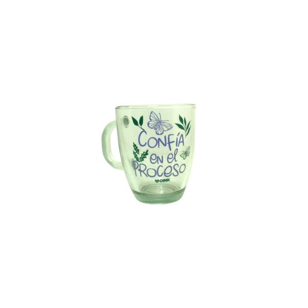 TAZA VIDRIO SERIGRAFIADO OINK! - Imagen 2