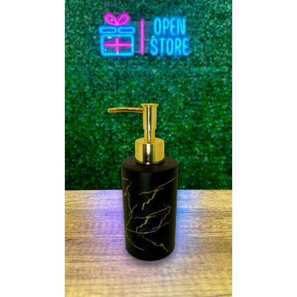 DISPENSER VIDRIO PINTADO HOJA DORADA