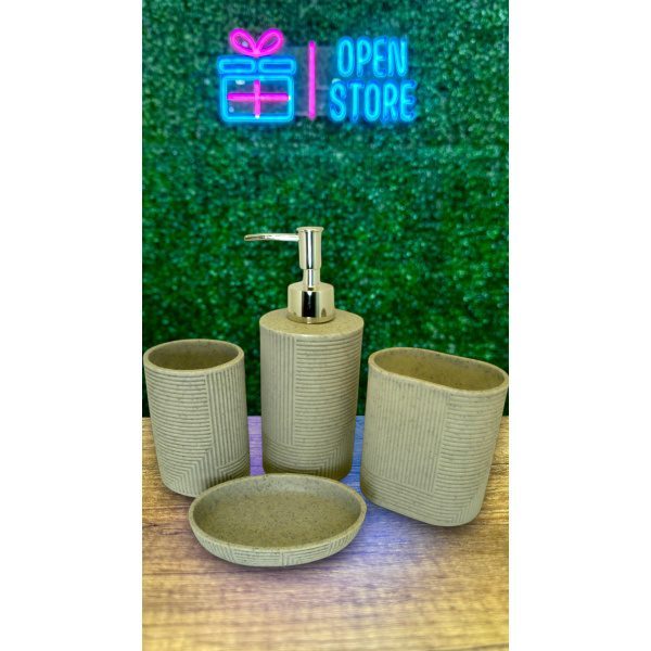 SET BAÑO PIEDRA X4