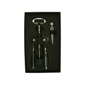 SET VINO X2 CON DESTAPADOR MARIPOSA EN CAJA