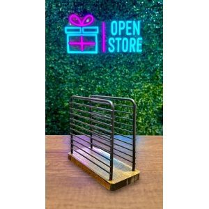 SERVILLETERO DE HIERRO Y MADERA