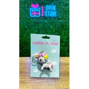 LLAVERO PLASTICO UNICORNIO 3D