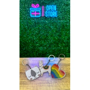 LLAVERO RESINA FRIDA/GATO/LLAMA/LOVE IS LOVE