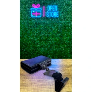 BILLETERA TARJETERO ANTIROBO FIBRA CARBONO