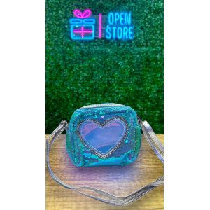 CARTERITA LENTEJUELA CON CORAZON TORNASOLDO