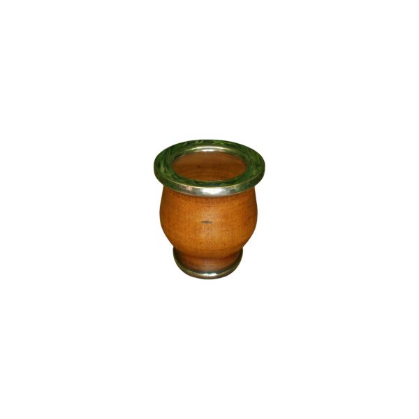 MATE ALGARROBO Y ACERO BOCA PLANA