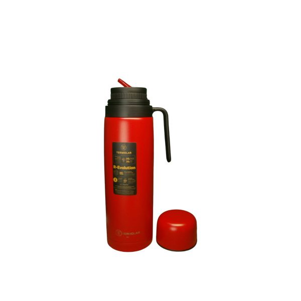 TERMO ACERO 1L MEDIA MANIJA TERMOLAR COLOR (BLANCO / ROJO / ROSA) - Imagen 2
