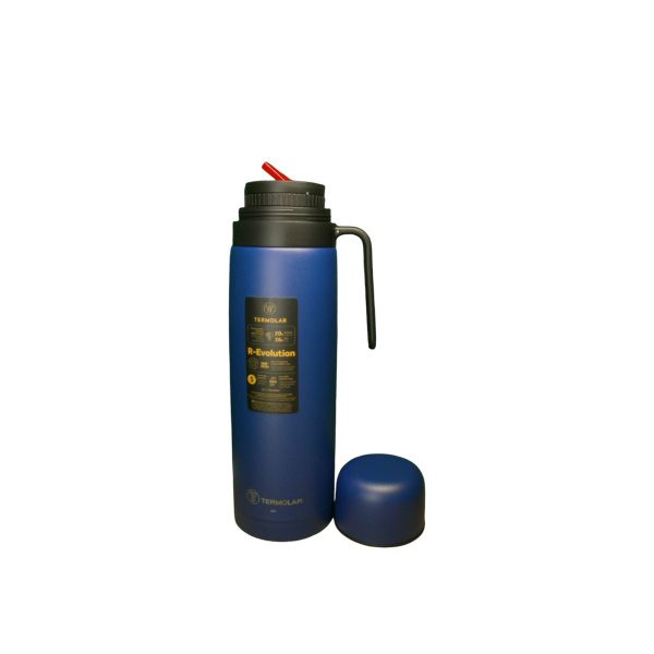 TERMO ACERO 1L MEDIA MANIJA TERMOLAR COLOR (AZUL / VERDE) - Imagen 2