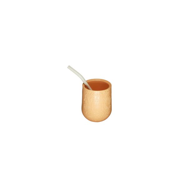 MATE PLASTICO FLORES 3D C/BOMBILLA - Imagen 2