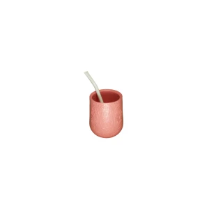 MATE PLASTICO FLORES 3D C/BOMBILLA