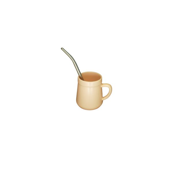 MATE MELAMINA CON ASA Y BOMBILLA - Imagen 3