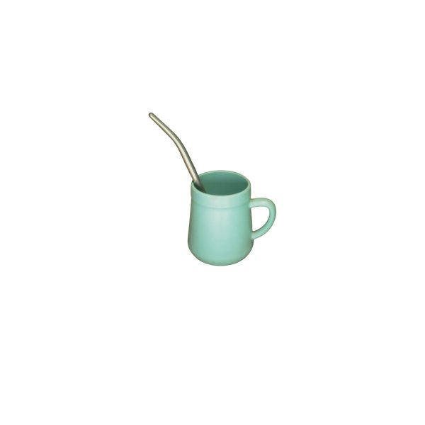 MATE MELAMINA CON ASA Y BOMBILLA - Imagen 2