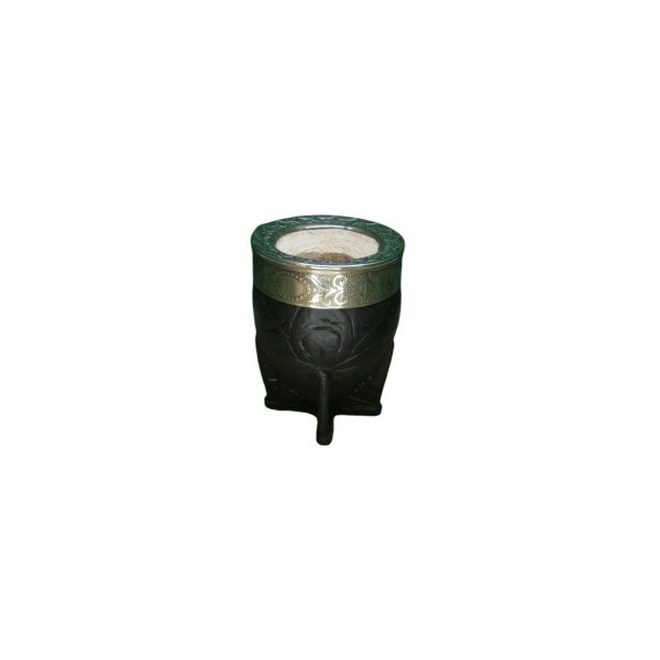 MATE IMPERIAL ALPACA CINCELADO CUERO TALLADO