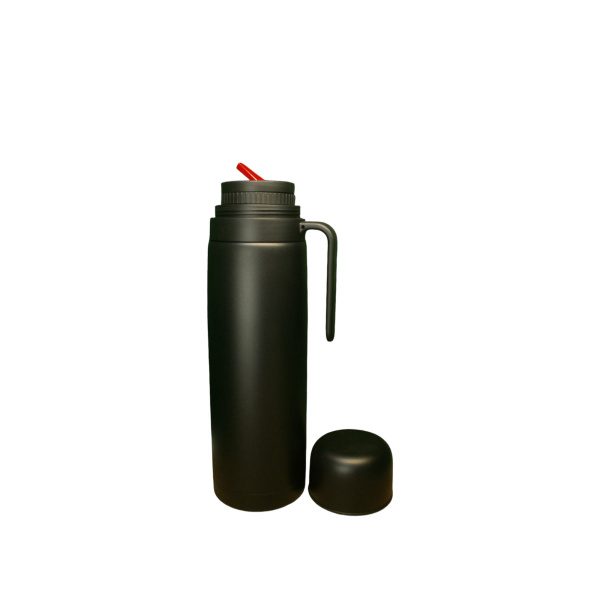 TERMO ACERO 1L MEDIA MANIJA COLOR BIGSTAR (NEGRO) - Imagen 2