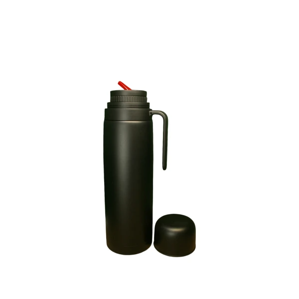 TERMO ACERO 1L MEDIA MANIJA COLOR BIGSTAR (NEGRO) - Imagen 2