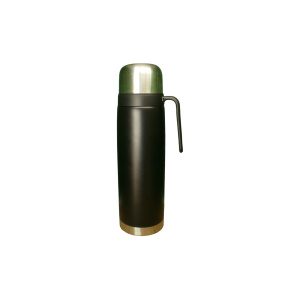 TERMO ACERO 1L MEDIA MANIJA NEGRO