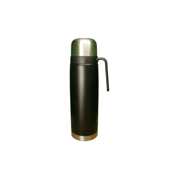TERMO ACERO 1L MEDIA MANIJA NEGRO