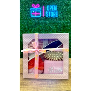 SET SPA 5 PIEZAS -ESPONJAS+TOALLA+CEPILLO+PIEDRA POMEZ- EN CAJA