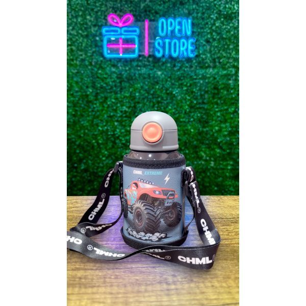 BOTELLA INFANTIL ACERO 450ML CON FUNDA Y CORREA CHIMOLA - Imagen 3
