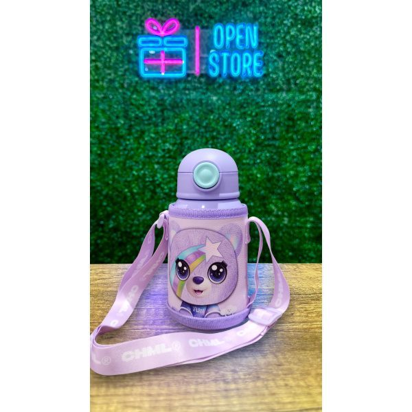 BOTELLA INFANTIL ACERO 450ML CON FUNDA Y CORREA CHIMOLA - Imagen 4