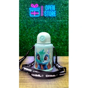 BOTELLA INFANTIL ACERO 450ML CON FUNDA Y CORREA CHIMOLA