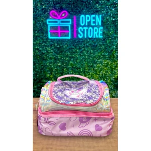 LUNCHERA INFANTIL TELA Y LENTEJUELAS SKORA