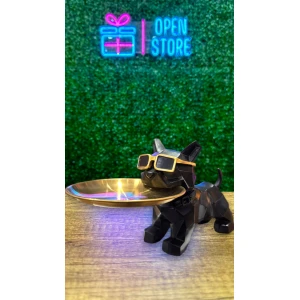 ADORNO PERRO CON BANDEJA