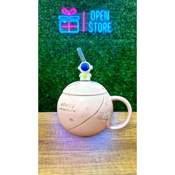 TAZA CON TAPA Y CUCHARA AVENTURA ESPACIAL - Imagen 3